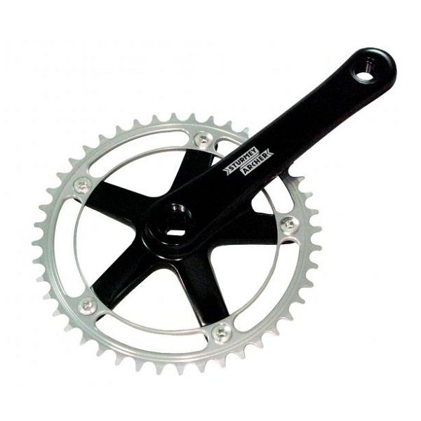 Sturmey archer kranksæt fct 62 64 enkelt kranksæt 44 z. 170 mm sort