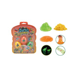 Johntoy dino world 3 slimæg med glød i mørket dino