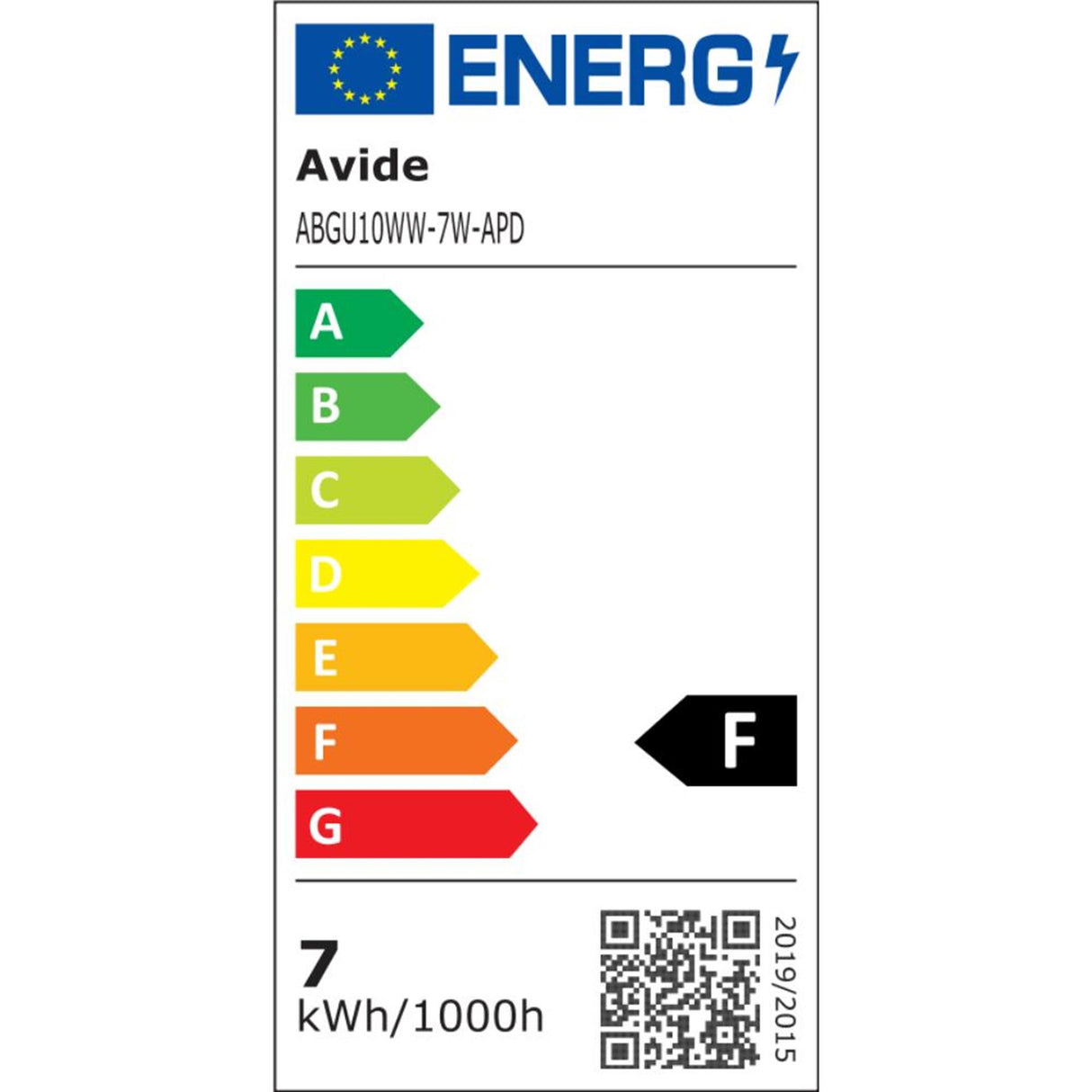 Avide LED spotlampe dæmpbar 7W Gu10 armatur 3000 Kelvin varm hvid max. 600 lumen