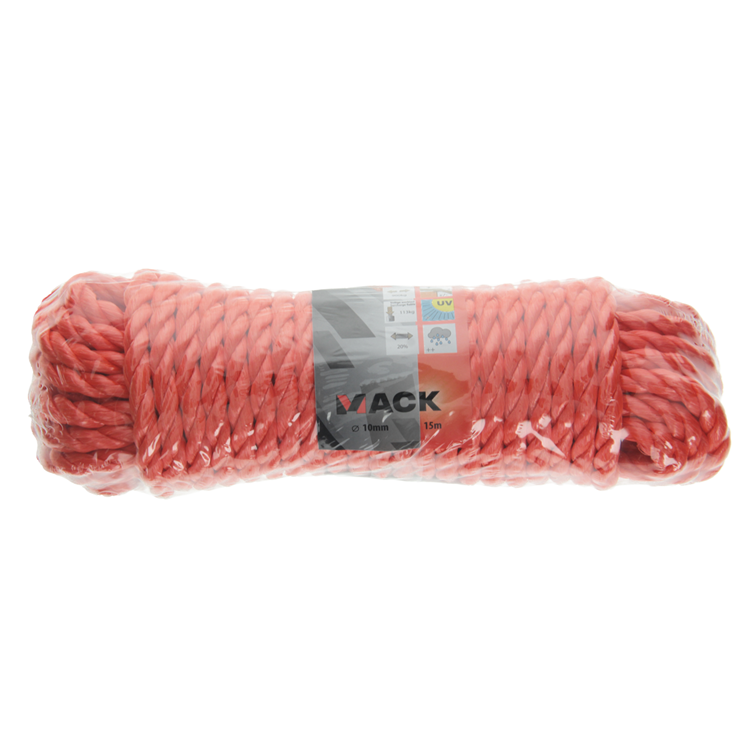 Mack 1006920 - pp snoet orange tråd 10mm 15m | 5 stk