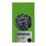 Mack 1007038 - trægevindbolt stål galvaniseret 100 stk 8 x 50 mm | 4 stk