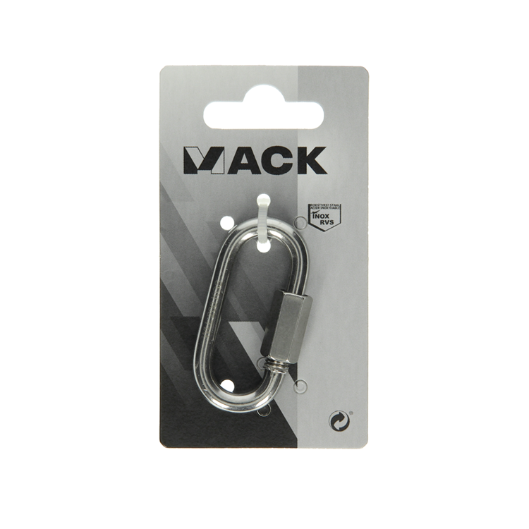 Mack 1008457 - 1 tomt led + møtrik 6mm rustfrit stål | 10 stk