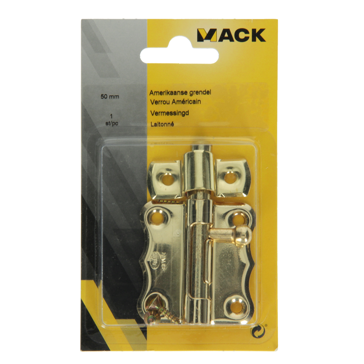 Mack 1015936 - 1 amerikansk bolt messing belagt a 50 - 22 mm | 5 stk