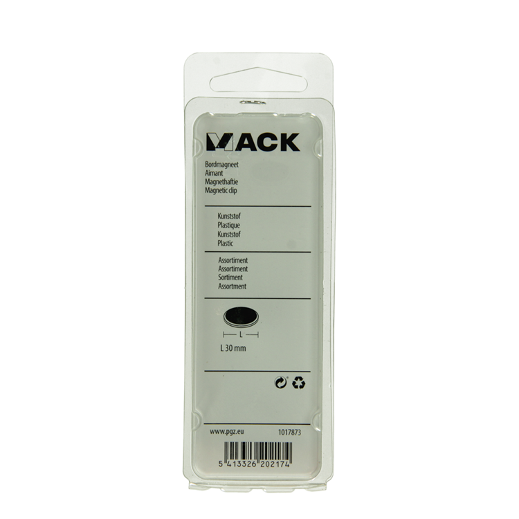 Mack 1017873 - tavlemagnet plast sortiment 5 stk 30 mm | 10 stk