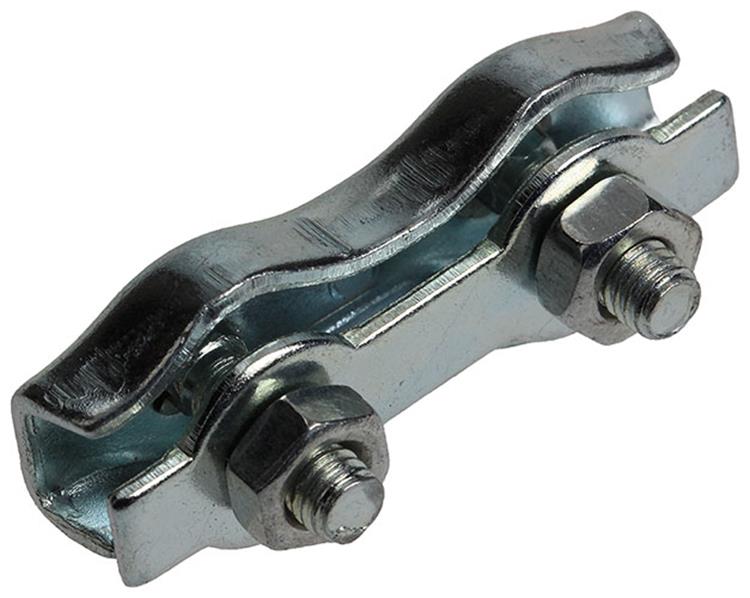 Mack 1006900 - 2 ståltrådsklemmer duplex galvaniseret 2-3mm bl | 5 stk