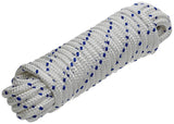 Mack 1006926 - pp flettet hvid blå streng12mm 10m | 5 stk