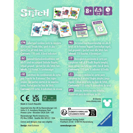 Ravensburger niveau 8 stitch kortspil