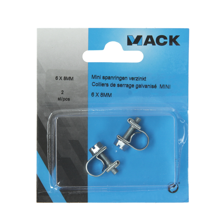 Mack 1011652 - slangeklemme galvaniseret 6-8mm 2stk | 12 stk
