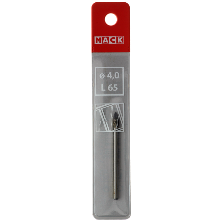 Mack 1018282 - glasflisebor ø 4,0 x 65 mm | 5 stk
