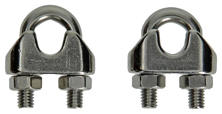 Mack 1008450 - 2 ståltrådsklemmer 6-8mm rustfrit stål | 10 stk