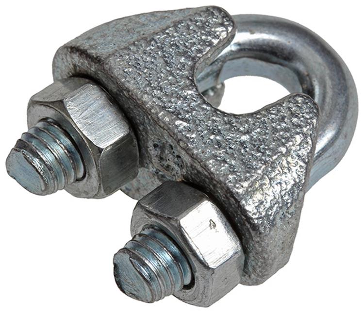 Mack 1008451 - 4 ståltrådsklemmer 5mm galvaniseret | 10 stk