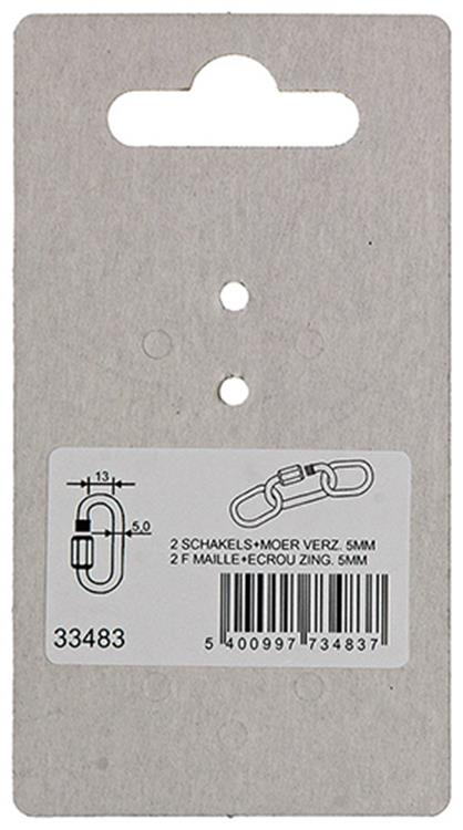 Mack 1008453 - 2 tomme led + møtrik 5mm galvaniseret | 10 stk