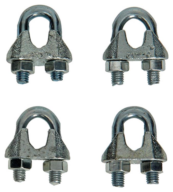 Mack 1008454 - 4 ståltrådsklemmer 6mm galvaniseret | 10 stk