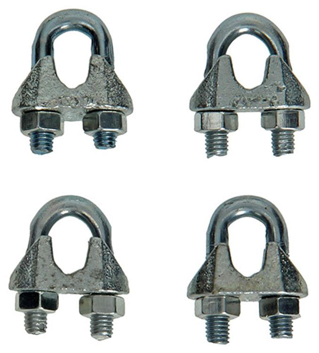Mack 1008454 - 4 ståltrådsklemmer 6mm galvaniseret | 10 stk