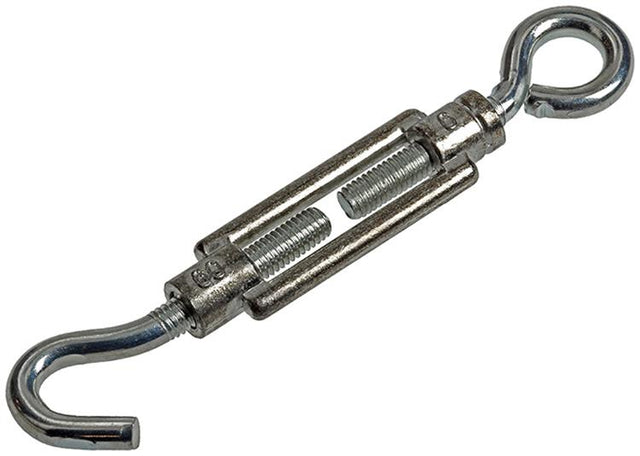 Mack 1008458 - 2 strammerøje + krog m6 x 60mm galvaniseret | 10 stk