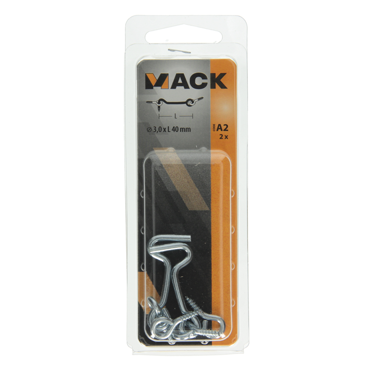Mack 1017846 - galvaniseret stål vindkrog 2 stk 3,0 x 40 mm | 10 stk