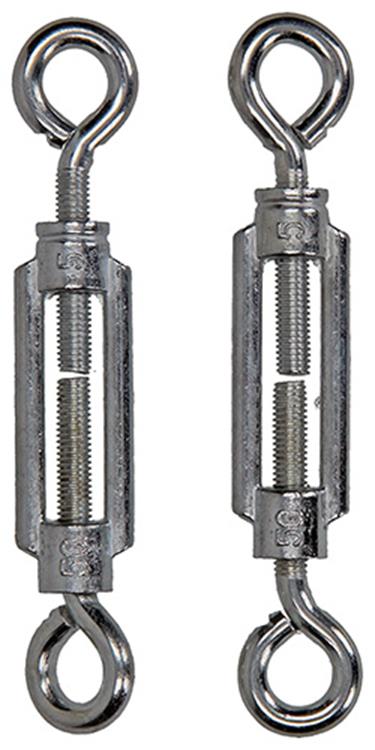 Mack 1008470 - 2 strammere 2 øjne m5 x 50mm galvaniseret | 10 stk