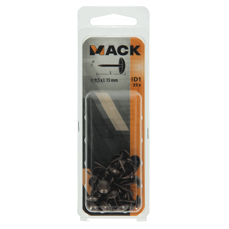 Mack 1017864 - Garniernail stål bronze 35 stk 9,5 x 15 mm | 10 stk