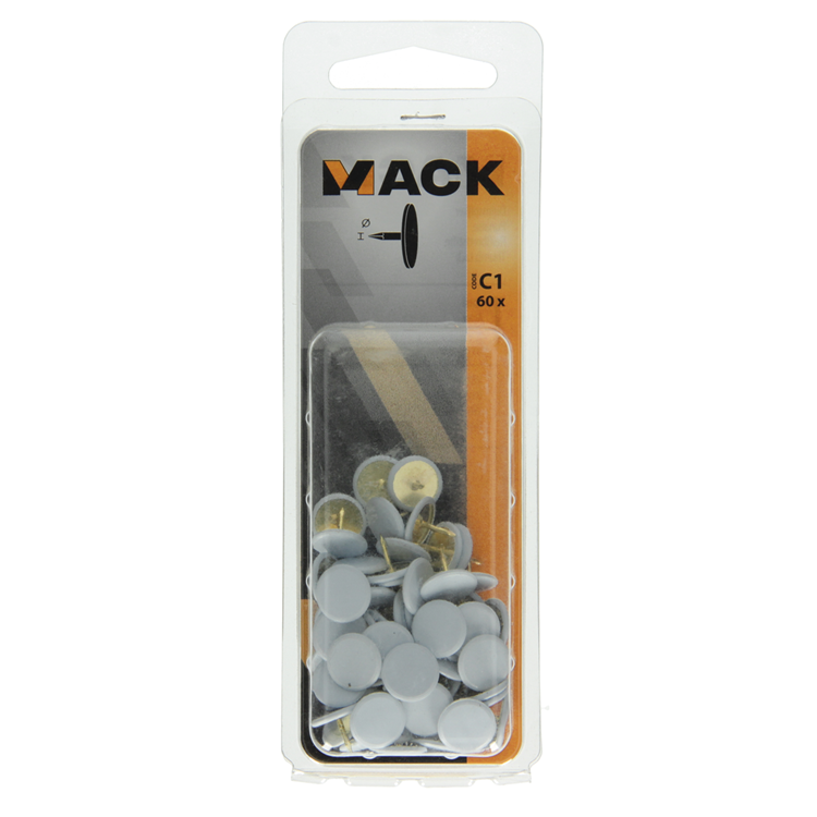 Mack 1017867 - thumbnail stål hvid 60 stk | 10 stk