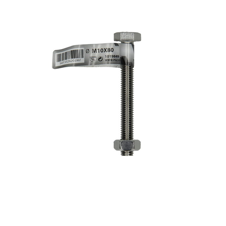 Mack 1019849 - tapbolt + møtrik rustfrit stål 1 stk m10x80 | 10 stk