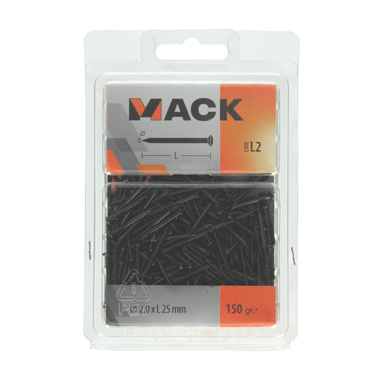 Mack 1017931 - stålsøm bvk stålblå 150 gr 2,0 x 25 mm | 5 stk
