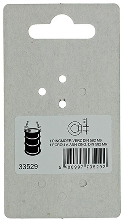 Mack 1008499 - 1 ringmøtrik DIN 582 m6 galvaniseret | 10 stk
