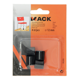 Mack 1047700 - plastikstik sort ø 12 mm 4 stk | 6 stk
