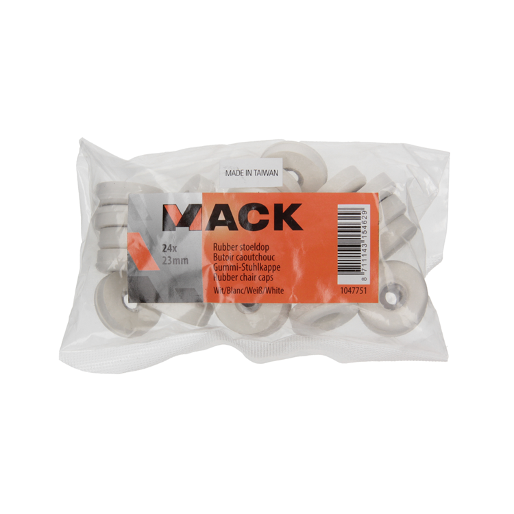 Mack 1047751 - sædehætte gummi hvid ø 23 mm 24 stk | 6 stk