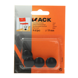 Mack 1047762 - plastikstik sort ø 19 mm 4 stk | 6 stk