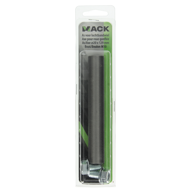 Mack 1060244 - aksel 20x129, boring m10 + 2 monteringsbolte m10 | 5 stk