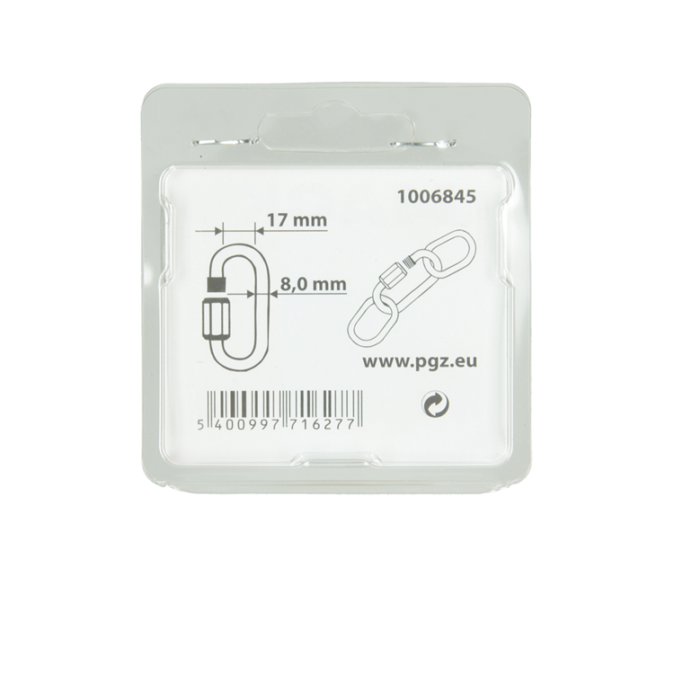 Mack 1006845 - 1 tomt led galvaniseret + møtrik BL 8mm | 5 stk