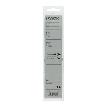 Mack 1006982 - spaanplschrf. vzkop-zelfb geelverzinkt 4st 6 x 140mm | 10 stuks