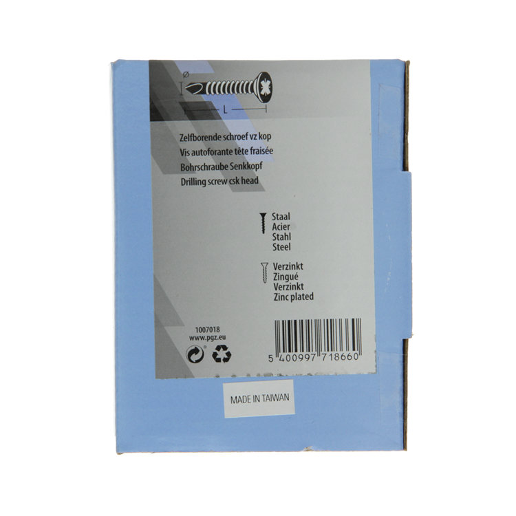 Mack 1007018 - selvborende skrue vz hoved 200 200 stk 4,2x19mm | 5 stk