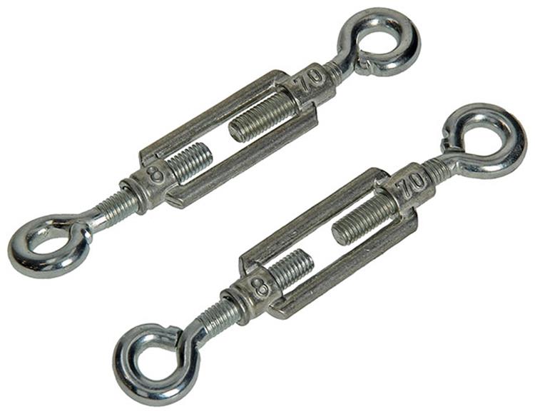Mack 1008542 - 2 strammere 2 øjne m8 x 70mm galvaniseret | 10 stk
