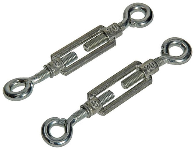 Mack 1008542 - 2 strammere 2 øjne m8 x 70mm galvaniseret | 10 stk