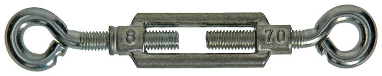 Mack 1008542 - 2 strammere 2 øjne m8 x 70mm galvaniseret | 10 stk