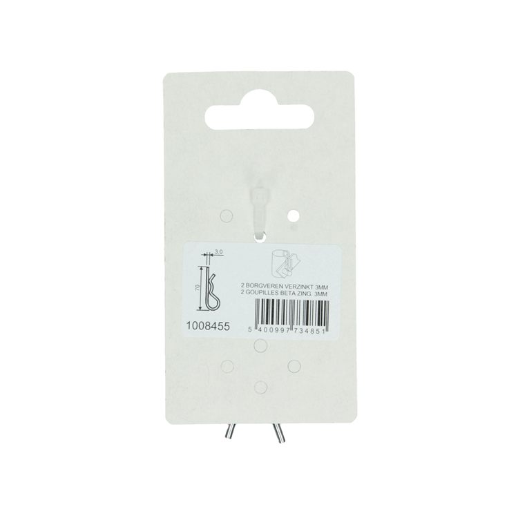 Mack 1008455 - 2 enkelt låseringer 3mm galvaniseret | 10 stk