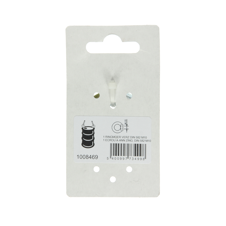 Mack 1008469 - 1 ringmøtrik DIN 582 m10 galvaniseret | 10 stk