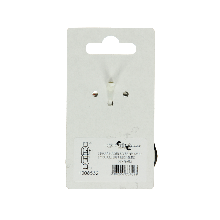 Mack 1008532 - 2 drejesøm forniklet 20x20mm k | 5 stk