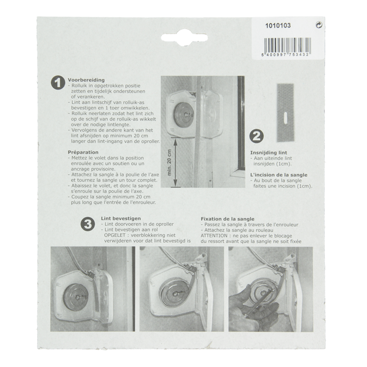 Mack 1010103 - 1 båndoptrækker orienterbar brun 6m 14mm | 5 stk