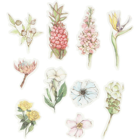 Creativ firma malertape klistermærker, blomster, størrelse 25-60 mm, 30 stk. 1 æske