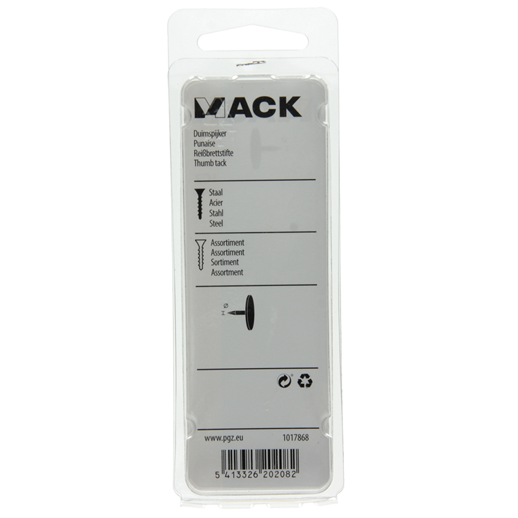 Mack 1017868 - thumbnail stål sortiment 60 stk | 10 stk