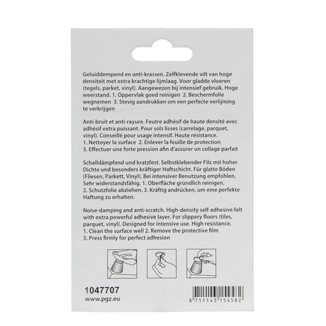 Mack 1047707 - super-vilt zelfklevend beige 19 x 19 mm 24 st pcs | 12 stuks