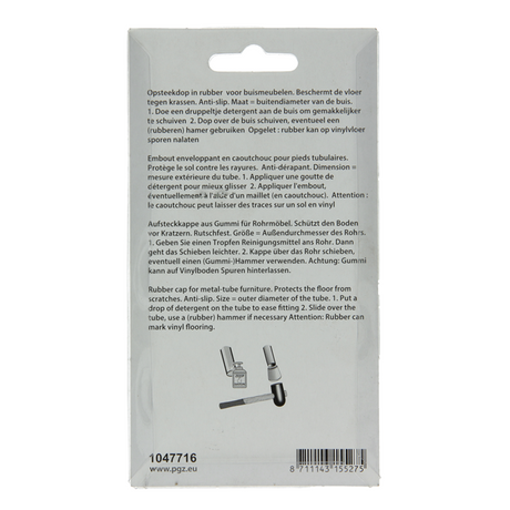 Mack 1047716 - opsteekdop rubber zwart ø 25 mm 4 st pcs | 6 stuks