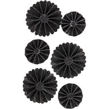 Https: www.cchobby.nl rosetter-d-35-50-mm-sort-glitter-6-stykke-1-kasse