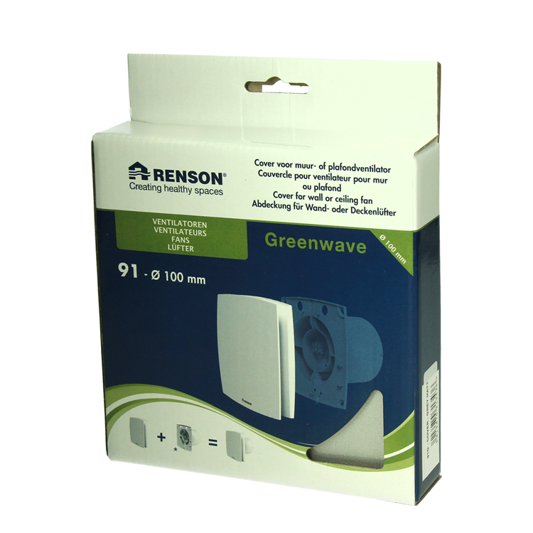Renson 1069258 - mekanisk ventilatordæksel (9x11-dia 100) 91g (grå) | 2 stk
