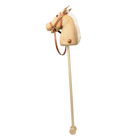 Playwood - hobbyhest beige rib med lyd - fløjlsbuk