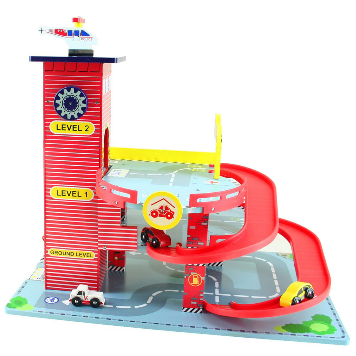 Playwood mentari træ garage rød