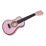 Playwood børneguitar - pink trælegetøjsinstrument med 6 strenge