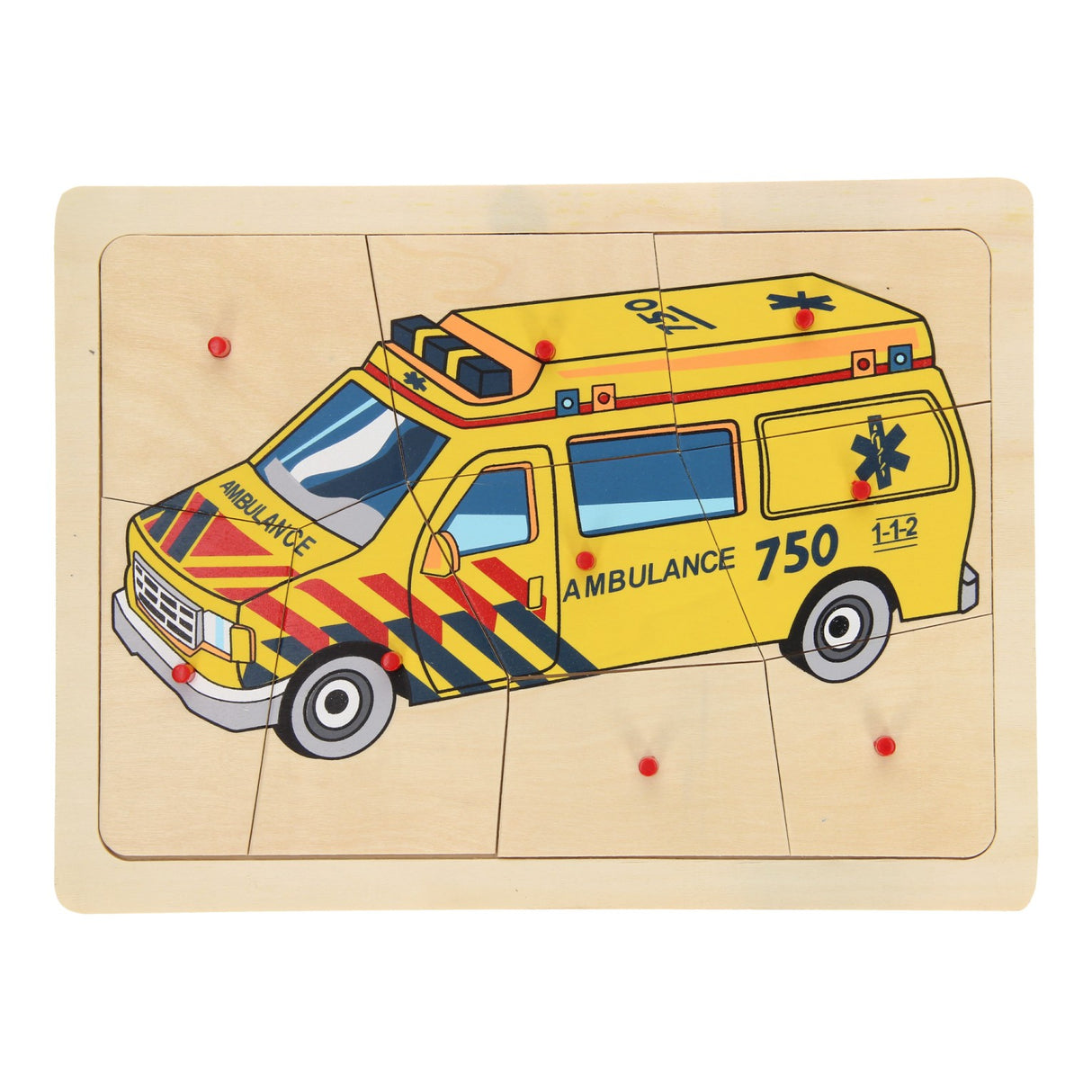Playwood houten puzzel ambulance 112 hout